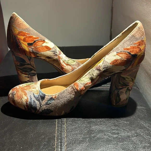 Beautiful flower multicolored round toe - Picture 8 of 8